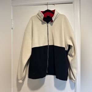 Vintage 90’s USA Olympic Men’s XL JCPenney  Black / White / Red Fleece full zip.